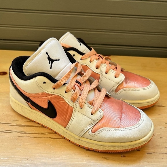 Nike Other - NIKE AIR JORDAN 1 LOW GS LT MADDER ROOT BLACK WHITE DM8960-801 SIZE 4